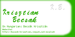 krisztian becsak business card